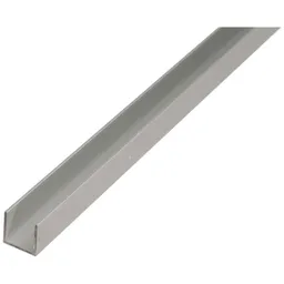 Alberts ALBERTS U-Profil, Alu silber elox., LxBxHxS 1000 x 20 x 8 x 1 mm – Produktbild 1 von 1