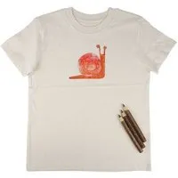 MelaDi Meladi Kinder Shirt aus Biobaumwolle - Schnecke auf Natural Raw – Produktbild 1 von 1
