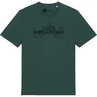 ilovemixtapes ilovemixtapes T-Shirt Frankfurt Skyline – Bio-Baumwolle, Fair Wear, Handbedruckt, Bottle green (grün), – Produktbild 1 von 1