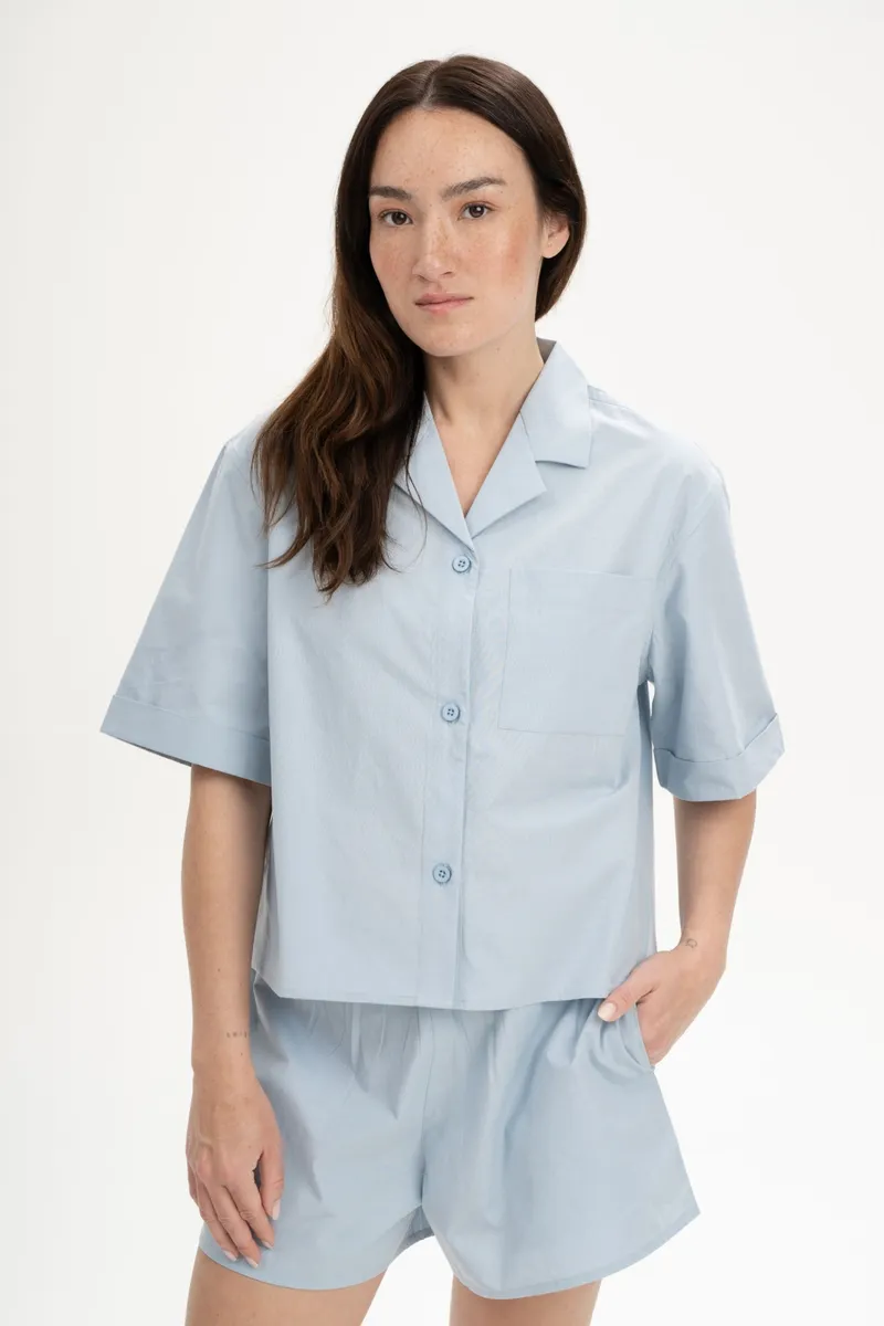 MELA MELA Damen vegan Pyjama Set Cloudy Blue, Hellblau, – Produktbild 2 von 2