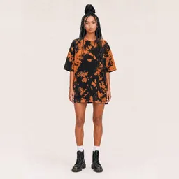 hey hey studios hey hey studios Damen Oversize T-Shirt „Midnight Rust“ Unikat aus Bio-Baumwolle – Produktbild 1 von 1