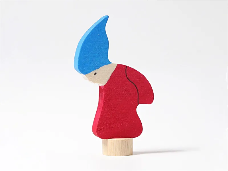 Grimms Grimms Zwerg Steckfigur aus Lindenholz, bunt lasiert Höhe 8 cm, Mehrfarbig, – Produktbild 2 von 2