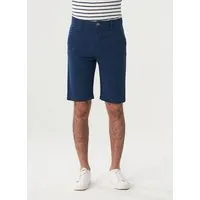 ORGANICATION ORGANICATION Slim Chino-Shorts aus Bio-Baumwolle, Navy, – Produktbild 1 von 1