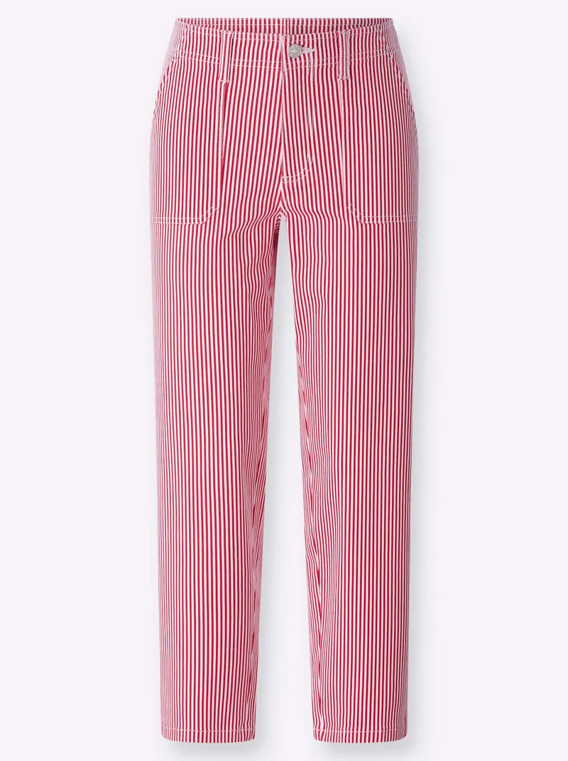 Witt Jeans rot-ecru-gestreift, Rot-ecru-gestreift, – Produktbild 1 von 2