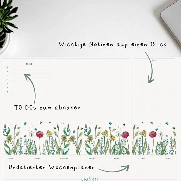 LIGARTI Schreibtischunterlage »Wald & Wiese« von LIGARTI | wechselnde Motive | aus Ökopapier, Recycling – Produktbild 3 von 4
