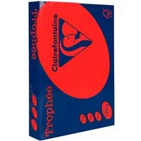 Clairefontaine 250 Blatt Clairfontaine Farbiges Kopierpapier "Trophee" 120 g/m², DIN A4, korallenrot – Produktbild 1 von 1