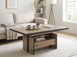 HELA Couchtisch Noah, ausziehbar und höhenverstellbar, mit Schubkasten, vintage look – Produktbild 1 von 1