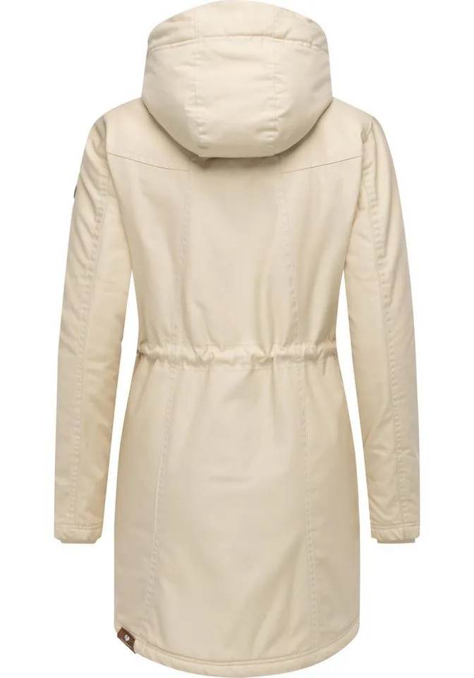 ragwear ragwear Wintermantel Elsie stylischer Winterparka mit Kapuze und Teddyfleece, Beige|braun, – Produktbild 4 von 4