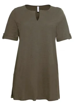 sheego Longshirt dunkeloliv – Produktbild 1 von 1
