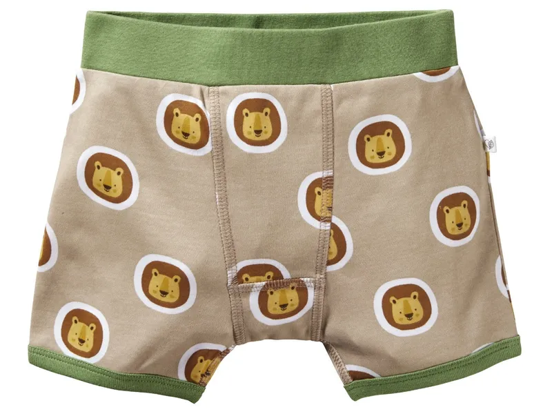 HANS NATUR Jungen Boxershorts Bio-Baumwolle Löwe Gr. 110/116, Mehrfarbig, – Produktbild 1 von 2