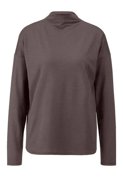 hessnatur hessnatur Longsleeve Oversize aus reiner Bio-Merinowolle, Dunkles mauve, – Produktbild 3 von 4