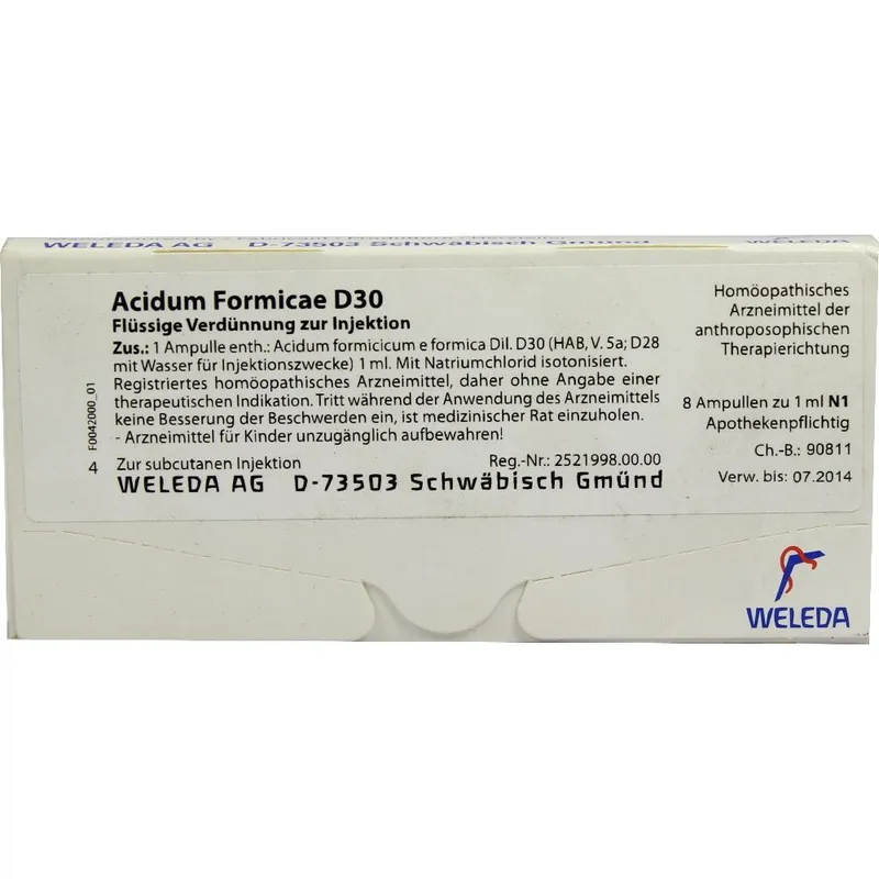Weleda WELEDA ACIDUM FORMICAE D 30 Ampullen 8 St Ampullen – Produktbild 1 von 1