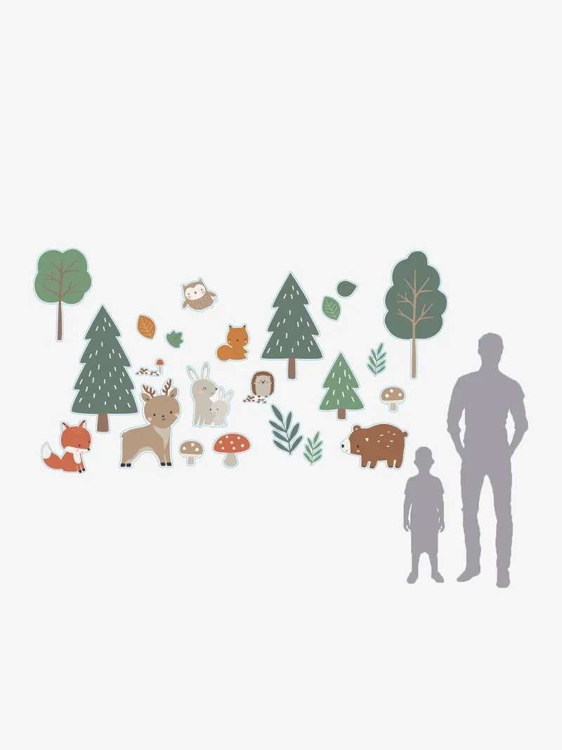 Vertbaudet Kinderzimmer XXL-Wandsticker GRÜNER WALD, Grün bedruckt, – Produktbild 3 von 3