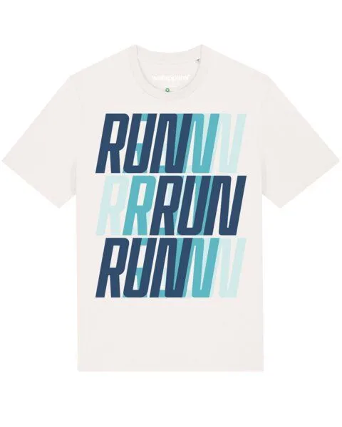 watapparel watapparel T-Shirt Unisex Run, Run, Run blue, Off white, – Produktbild 1 von 4