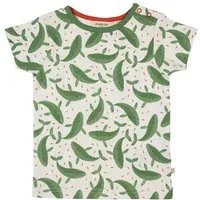 Pigeon by Organics for Kids Pigeon by Organics for Kids Kinder-Kurzarmshirt mit Aufdruck, Weiss-grün (mit walaufdruck), – Produktbild 1 von 1
