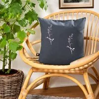 Hirschkind Hirschkind Bio-Kissenbezug 'Strauchrose' dunkelgrau, 40*40 cm – Produktbild 1 von 1