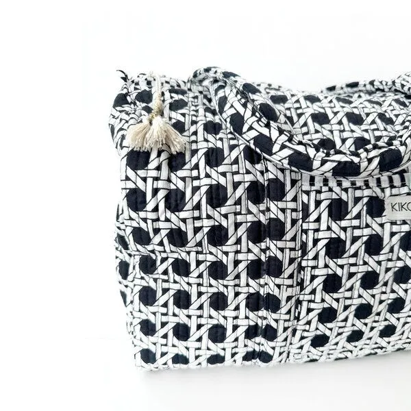 KIKOONI KIKOONI handgefertigte große Baumwolltasche "K. Shopper", Black tree, – Produktbild 3 von 4