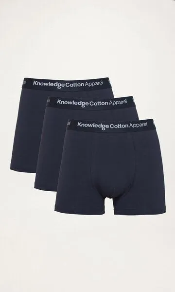 KnowledgeCotton Apparel KnowledgeCotton Apparel Herren-Unterhosen im 3er-Pack, Total eclipse, – Produktbild 2 von 3