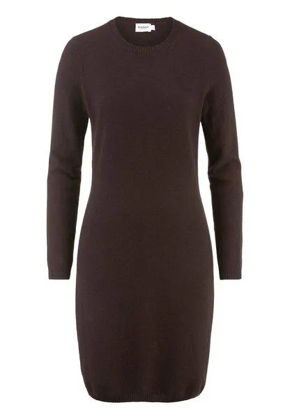 hessnatur hessnatur Strickkleid Regular aus Bio-Schurwolle mit Cashmere, Kakao braun, – Produktbild 3 von 4