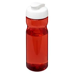 Unbranded H2O Active® Eco Base 650 ml Sportflasche mit Klappdeckel, rot/ weiß, Weiß / rot, – Produktbild 1 von 1