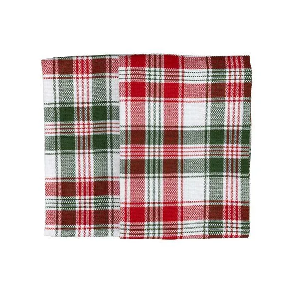 El Puente El Puente Geschirrtücher 2er-Set, Grün,rot,weiß, – Produktbild 1 von 1