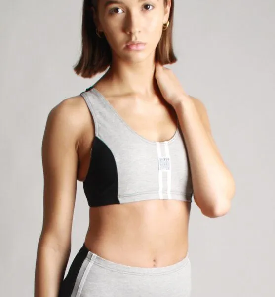 Bodyguard Bodyguard Upcycling Sports Bra, Schwarz/graumelange, – Produktbild 1 von 4