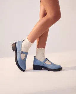 BOHEMA BOHEMA Damen vegan Schuhe Mary Jane Curtsy Babyblau – Produktbild 1 von 1