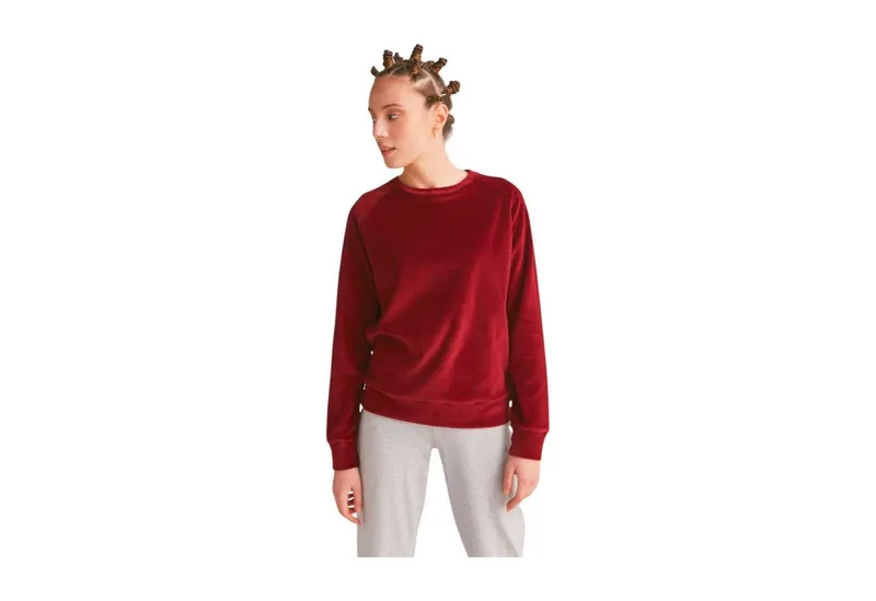 Leela Cotton Leela Cotton Sweatshirt Nickysweatshirt, Rot, – Produktbild 1 von 5
