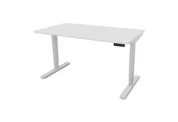 ASSMANN Büromöbel Schreibtisch Y-LINE Curved (120x70cm Silber Weiß Kollisions-Schutz, Elektrisch höhenverstellbar, Kindersicherung 2-fach-Motorik Doppelhub, einfache Montage, für Büro und Homeoffice), TÜV-zertifiziert, Blauer Engel, 5 Jahre Herstellergarantie – Produktbild 1 von 1