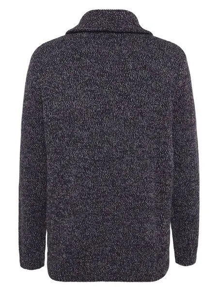 KnowledgeCotton Apparel KnowledgeCotton Apparel Strickpullover Quater zip sweater, Blue multi, – Produktbild 2 von 3