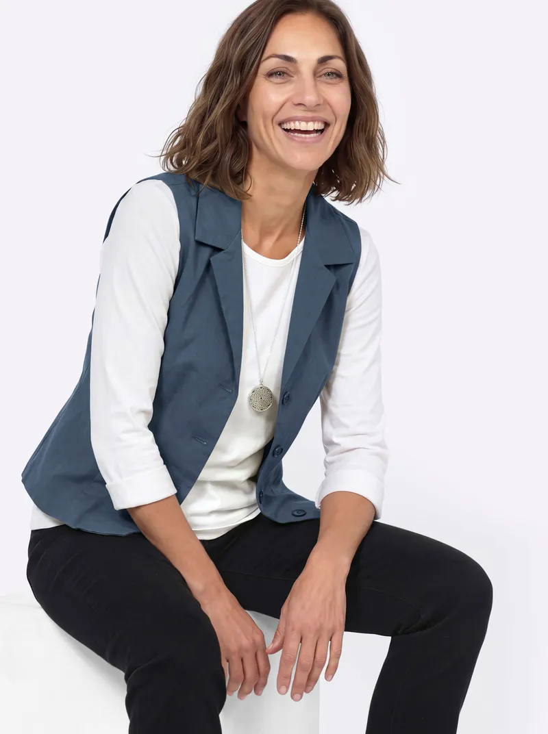 Witt Weste rauchblau, Rauchblau, – Produktbild 2 von 2