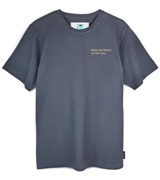 Gary Mash GARY MASH Shirt Möge die Macht mit mir sein. aus Biobaumwolle, Dunkelgrau, – Produktbild 1 von 4