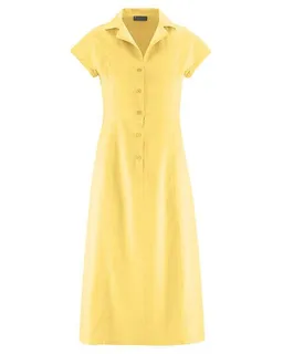 HempAge HempAge Damen schlichtes Hemdblusenkleid Hanf/Biobaumwolle – Produktbild 1 von 1