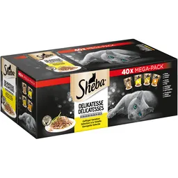Sheba Sheba Portionsbeutel Multipack Delikatesse in Gelee Geflügel Variation 40 x 85g – Produktbild 1 von 1