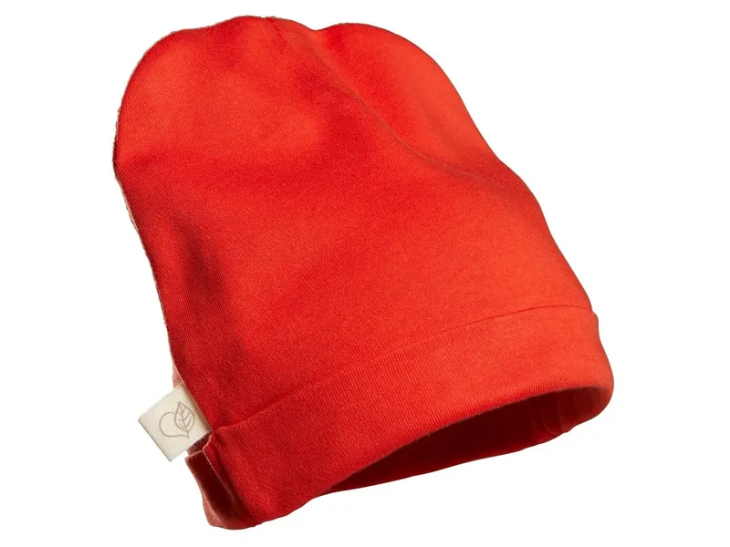 HANS NATUR Kinder Mütze Bio-Baumwolle rot Gr.92/104, Rot, – Produktbild 1 von 2