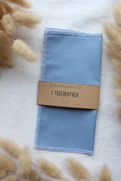 mango.bananen mango.bananen Taschentücher aus Biobaumwolle, Blaubeer-blau, – Produktbild 3 von 6