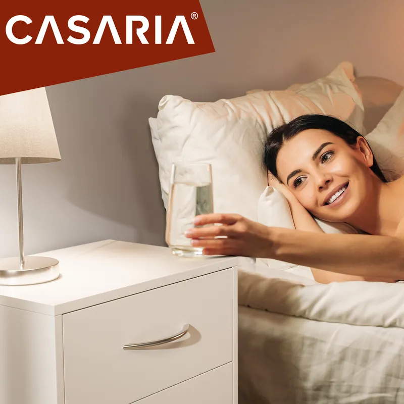 Casaria® Nachttisch Eloise Weiß 54x39x28cm, Weiß, – Produktbild 2 von 2