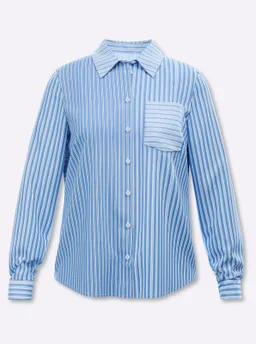heine Hemdbluse himmelblau-ecru-gestreift – Produktbild 1 von 1