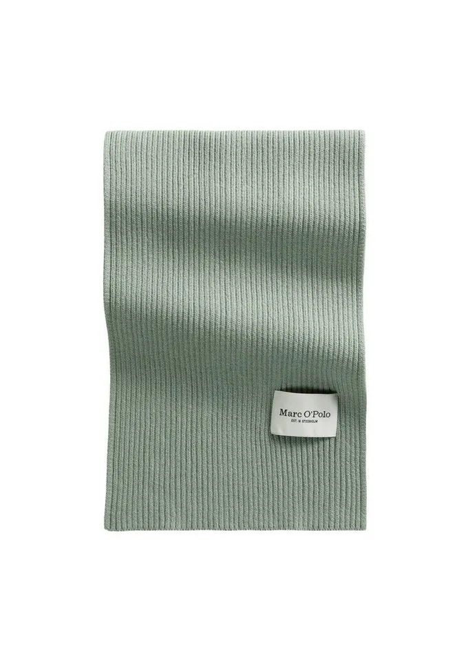 Marc O'Polo Marc O'Polo Strickschal aus reiner Bio-Baumwolle, Grün, – Produktbild 1 von 3