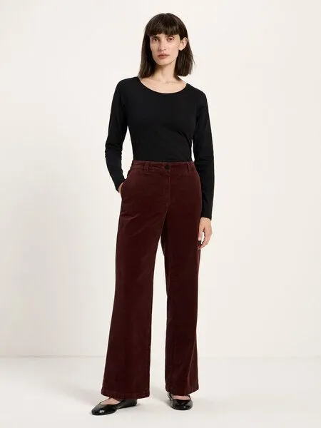 LANIUS LANIUS Kord Marlenehose (GOTS) aus Bio-Baumwolle, Bitter chocolate, – Produktbild 1 von 4