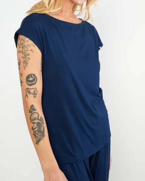 blutsgeschwister Blutsgeschwister T-Shirt Breezy Flowgirl - aus EcoVero Viskose, Inner cornflower blue (blau), – Produktbild 1 von 4