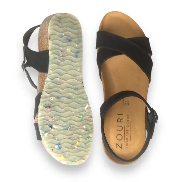 Zouri Zouri Nature Plateau Sandalen, Schwarz, – Produktbild 2 von 3