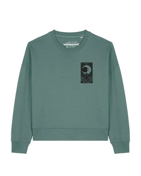 watapparel watapparel Sweatshirt Frauen Tarot The Moon, Green bay, – Produktbild 1 von 2