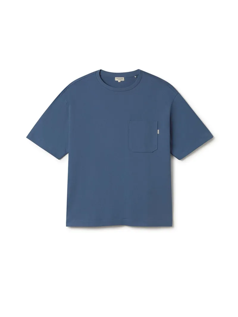 TWOTHIRDS TWOTHIRDS Herren vegan T-Shirt Whitestrand Vintage Indigo, Dunkelblau, – Produktbild 2 von 2