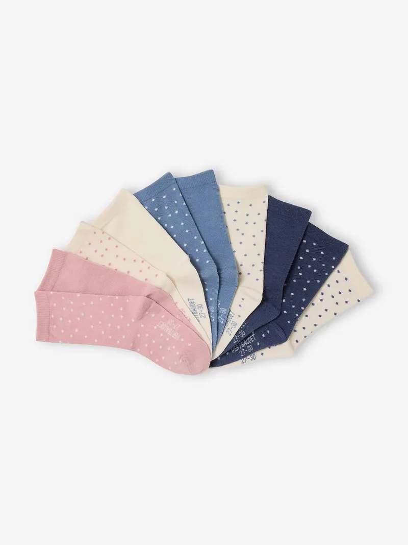 Vertbaudet 10er-Pack Kinder Socken mit Tupfen BASIC, Wollweiß, – Produktbild 2 von 2