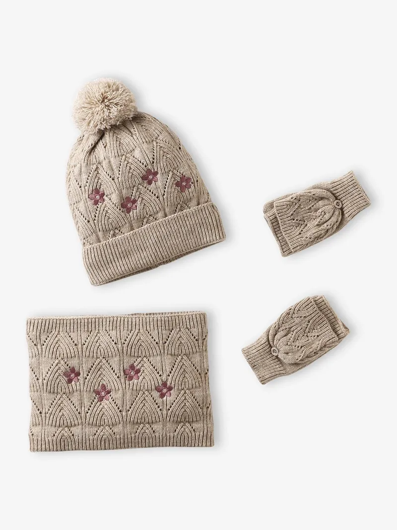 Vertbaudet Mädchen Set, Beige golden, – Produktbild 2 von 4