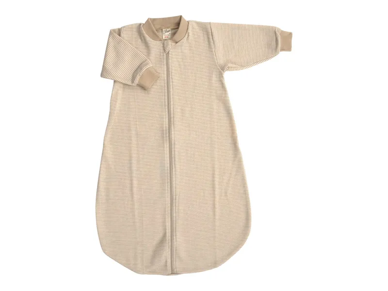 Lilano Lilano Baby und Kinder Schlafsack mit langem Arm Wolle Seide sand-natur Gr. 62/68, Natur, – Produktbild 1 von 1