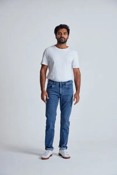 Flax and Loom Flax and Loom Slim Fit Jeans Miles, Azur (blau), – Produktbild 7 von 7