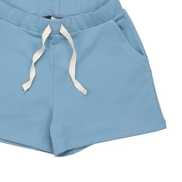Walkiddy Kinder Shorts GOTS zertifiziert – Hellblau, Bund mit Kordel, weich & bequem | von Walkiddy, Blau, – Produktbild 2 von 2