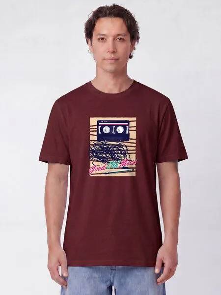 watapparel watapparel T-Shirt Unisex Good Old Mess, Burgundy, – Produktbild 2 von 2